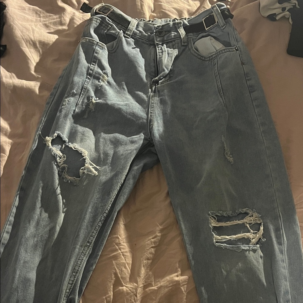Distressed Blue Jeans for Men